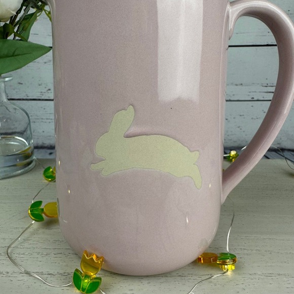 🌸 Lavender Ceramic Bunny Pitcher – Spring Easter Décor, Farmhouse Style - Picture 2 of 8